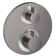 Термостат скрытого монтажа запорно/перем. 2-х режимный Brushed Black Chrom HANSGROHE Ecostat S 15758340