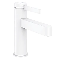 Смеситель для умывальника с донным клапаном push-open Matt White HANSGROHE Finoris 100 76013700