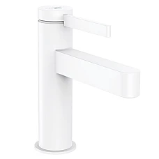 Змішувач для умивальника з донним клапаном push-open Matt White HANSGROHE Finoris 100 76013700