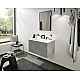 Смеситель для умывальника на 3 отверстия с донным клапаном push-open Matt Black HANSGROHE Finoris 110 76033670