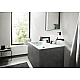 Смеситель для умывальника на 3 отверстия с донным клапаном push-open Matt Black HANSGROHE Finoris 110 76033670