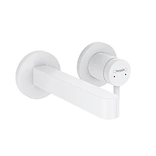 Змішувач для умивальника зі стіни Matt White HANSGROHE Finoris 165 76051700