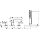 Смеситель врезной на край ванны 4 отв из sBox Matt Black HANSGROHE Finoris 76444670