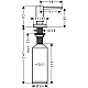 Дозатор кухонний A71 для миючого засобу врізний Matt Black Hansgrohe 40468670