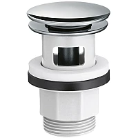 Донний клапан для умивальників з переливом push-open хромований Hansgrohe 50105000