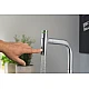 Смеситель кухонный с вытяжным изливом 2Jet на 2 отверстия Sbox HANSGROHE Metris Select 200 Matt Black 73818670