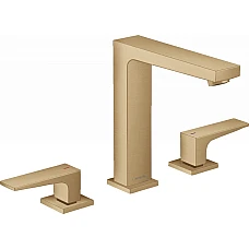 Змішувач для умивальника на 3 отвори Brushed Bronze HANSGROHE Metropol 160 32515140 