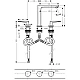 Смеситель для умывальника на 3 отверстия Brushed Black HANSGROHE Metropol 160 32515340