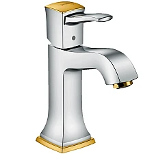 Смеситель для умывальника Chrome/Gold Optic HANSGROHE Metropol Classic 110 31300090