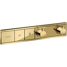 Термостат прихованого монтажу на 2 клавіші Polished Gold Optic HANSGROHE RainSelect 15380990