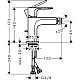 Змішувач для біде з д/к pop-up Matt Black HANSGROHE Rebris S 72210670