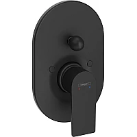Смеситель скрытого монтажа ванна/душ, верхняя часть 200 Matt Black HANSGROHE Rebris E 72459670