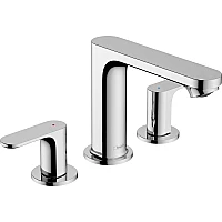 Смеситель для умывальника на 3 отв. с д/к pop-up Chrome HANSGROHE Rebris S 110 72530000