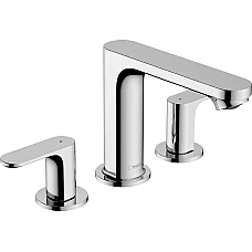 Смеситель для умывальника на 3 отв. с д/к pop-up Chrome HANSGROHE Rebris S 110 72530000