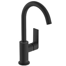 Змішувач для умивальника рух. носик з д/к pop-up Matt Black HANSGROHE Rebris E 210 Coolstart 72576670