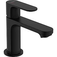 Смеситель для умывальника с металлическим д/к. Matt Black Hansgrohe Rebris S 80 Coolstart 72584670
