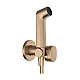 Гигиенический душ-биде 1jet S для смешанной воды HANSGROHE 29232140 Матовая бронза