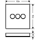 Переключатель на 3 клавиши, цвет черный/хромированный HANSGROHE ShowerSelect Glass 15736600