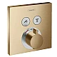 Термостат прихованого монтажу на 2 клавіші Brushed Bronze HANSGROHE ShowerSelect 15763140