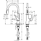 Смеситель для кухни с вытяжным изливом Hansgrohe Talis M51 200 2jet 72813000