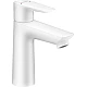 Змішувач для умивальника з донним клапаном pop-up Matt White HANSGROHE TALIS E 110 71710700
