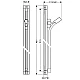 Душевая штанга со шлангом Chrome Hansgrohe Unica Raindance 27636000
