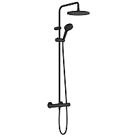 Душова система 1jet EcoSmart з термостатом Matt Black HANSGROHE Vernis Blend Showerpipe 240 26428670