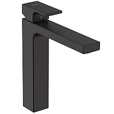 Змішувач для умивальника з донним клапаном pop-up Matt Black HANSGROHE Vernis Shape 190 71562670