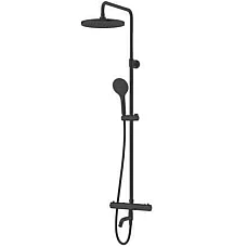 Душова система з термостатом IMPRESE CENTRUM T-10262SQ чорний матовий