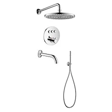 Душова система з термостатом IMPRESE Smart Click ZMK101901227 чорний матовий