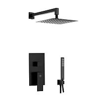 Чорна душова система прихованого монтажу KFA ARMATURA LOGON 5139-501-81