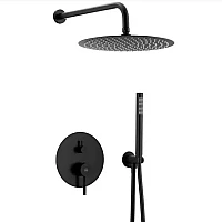  Черная душевая система скрытого монтажа KFA ARMATURA MOZA 5039-501-81