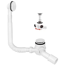 Сифон для ванни клік-клак Mcalpine HC2600CL-WH білий