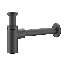 Сифон для умивальника без зливу MCALPINE 120 BLACK чорний матовий