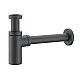 Сифон для умивальника без зливу MCALPINE 120 BLACK чорний матовий