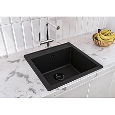 Чорна кухонна мийка Miraggio (Fancy Marble) BODRUM 51x50