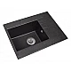 Черная кухонная мойка Miraggio (Fancy Marble) BODRUM 65x50