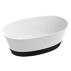 Ванна окремостояча MARMORIN Duo II з чорною панеллю 155x80