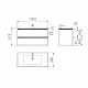 Підвісна тумба з умивальником SANWERK АМАТА AIR 100 MV0000794