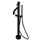 Чёрный смеситель для ванны Paffoni Light LIG 032 NO + LIG 030