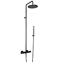Черная душевая система Paffoni Light ZCOL 684 LIQ NO