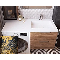 Умивальник на пральну машину Snail «Аляска R» 120x50 (167Т101R) бурштин