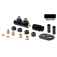 Комплект інтегрованих термостатичних вентилів TERMA TWINS TGETTWINPK9M5, правий, чорний мат