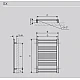 Рушникосушка чорна TERMA BONE 760x500 мм водяна SX 