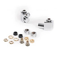 Комплект регулюючих вентилів Terma Dexter TGEXRCR004/TGERCD2-CR, правий, хром