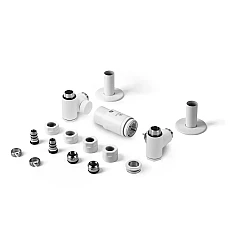 Комплект трехосных термостатических вентилей Terma Integra TGETINTELKS96, левый, белый матовый