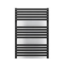 Рушникосушка чорна матова TERMA QUADRUS SLIM 870x450 мм, електрична