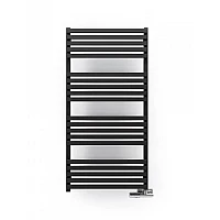 Рушникосушка чорна матова TERMA QUADRUS SLIM 600x870 мм, водяна