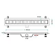Душовий трап Valtemo Aqualine Base VLD-600320 600 мм, 40 бічній вихід