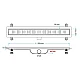 Душевой трап Valtemo Aqualine Base VLD-600335 900 мм, 40 боковой выход